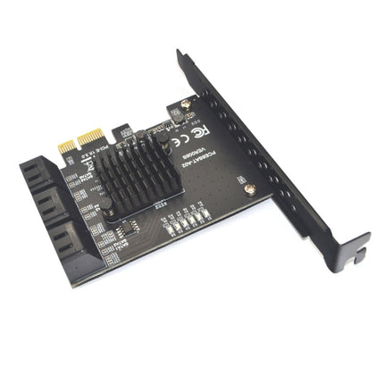 PCIE 1X To 6 Port SATA 3.0 Adapter Expansion Card ASMedia ASM1166 Converter-garmade.com