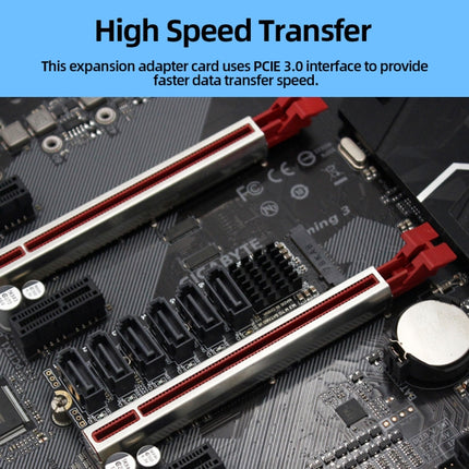 M2 M-EKY PCIE3.0 To SATA6G Transfer Expansion Card 6 Port Hard Disk Expansion Adapter Card(PH516)-garmade.com