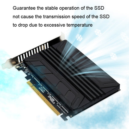 NVMe M.2 MKEY SSD RAID Array Motherboard PCIE Split Card Heatsink-garmade.com