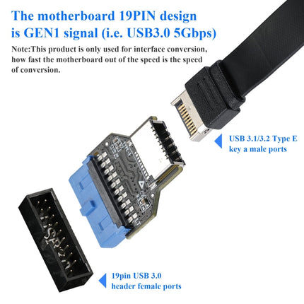 USB 3.0 19PIN Header to Type-E Front A-Key Interface Extend USB Ports to PC, Spec: Upward-garmade.com