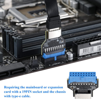 USB 3.0 19PIN Header to Type-E Front A-Key Interface Extend USB Ports to PC, Spec: Outward-garmade.com