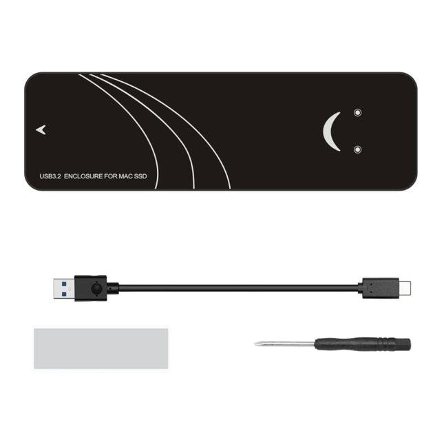 USB3.2 To MAC SSD Enclosure Adapter For Macbook Air Pro 2013-2017 Hard Disk, Spec: 10Gbps A-C Cable Kit-garmade.com