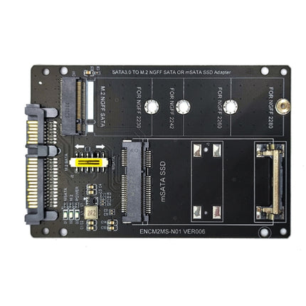 SATA 22PIN To MSATA Or M.2 NGFF SATA Card 2 In 1 SSD Converter Card With SATA 22pin Cable-garmade.com