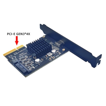 PCI-E 4X To USB3.2 Gen2x2 Type-C 20Gbps SATA Expansion Card Asmedia ASM3242 Chip-garmade.com