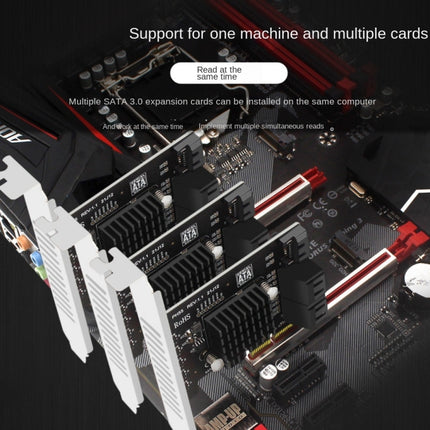 PCI-E To 5 SATA 3.0 Expansion Card(Full High Baffle)-garmade.com