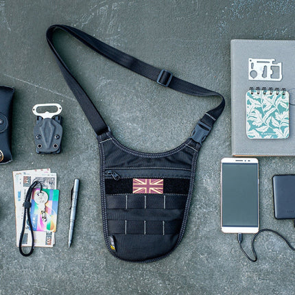 Armpit Invisible Shoulder Messenger Bag Personal Anti-theft Wallet(Black)-garmade.com
