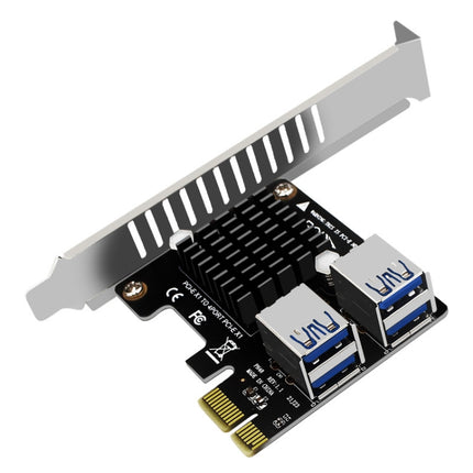 PCIE To PCI-E4 Port USB3.0 Expansion Card Graphics Card Extension(Full High Baffle)-garmade.com