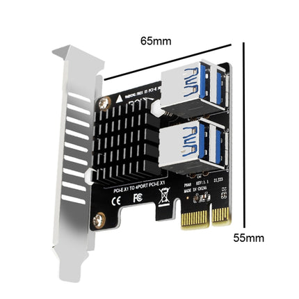 PCIE To PCI-E4 Port USB3.0 Expansion Card Graphics Card Extension(Half High Baffle)-garmade.com