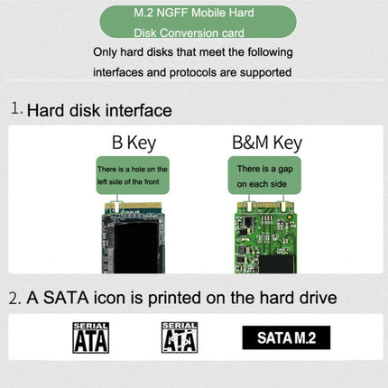 NGFF M.2 Bkey SATA Hard Disk SSD To USB3.1 Type-C / USB-C Expansion Card Conversion Board(Black)-garmade.com