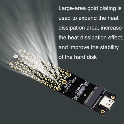 NGFF M.2 Bkey SATA Hard Disk SSD To USB3.1 Type-C / USB-C Expansion Card Conversion Board(Black)-garmade.com