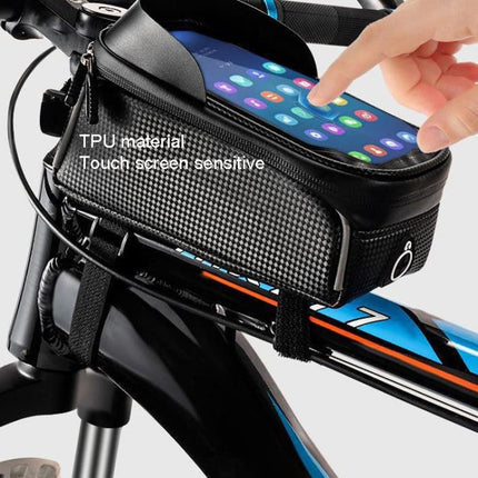 Bicycle Riding Front Beam Bag Mobile Phone Touch Screen Waterproof Storage Bag With Packaging Box-garmade.com