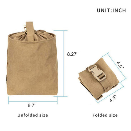 Outdoor Folding Waist Bag Multifunctional Accessory Hanging Bag, Color: Mud Color-garmade.com