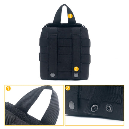 Mini Multifunctional Outdoor Medical Waist Bag, Color: Black-garmade.com