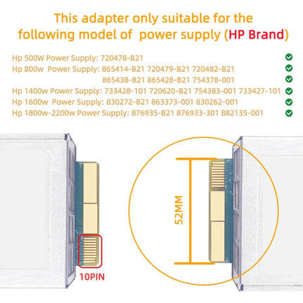 2200W To 6P Graphics Card Power Board For HP Server Power Supply(Black)-garmade.com