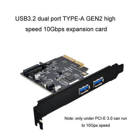USB3.2 Expansion Card GEN2 Type-A Port ASMedia ASM3142 Transfer 10Gbps(Black)-garmade.com