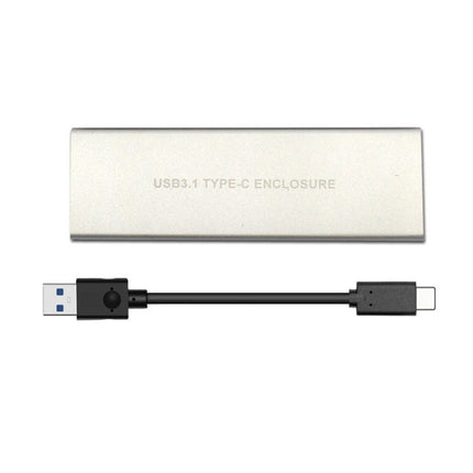 USB3.2 To M.2 NVME Hard Disk Box NGFF PCIE Protocol To TYPE-C, Color: White-garmade.com