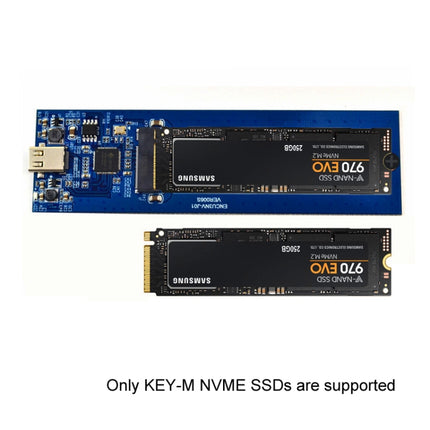 USB3.2 To M.2 NVME Hard Disk Box NGFF PCIE Protocol To TYPE-C, Color: Black with C-C Cable-garmade.com