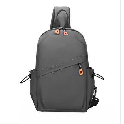 Outdoor Leisure Travel Men Waterproof Lightweight Chest Bag(Grey)-garmade.com