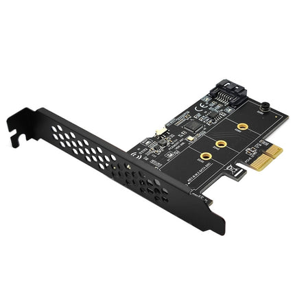 PCI-E to SATA3.0+M2 NGFF Expansion Card 6G Hard Disk Transfer Card(Black)-garmade.com