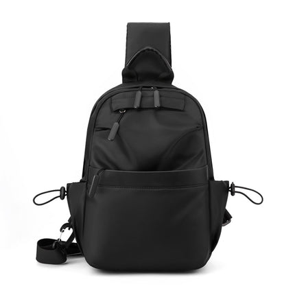 Men Messenger Large Capacity Sports Chest Bag(Black)-garmade.com