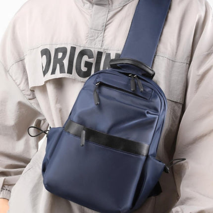 Men Messenger Large Capacity Sports Chest Bag(Dark Blue)-garmade.com