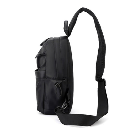 Men Messenger Large Capacity Sports Chest Bag(Black)-garmade.com