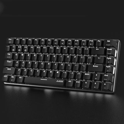 Ajazz AK33 82 Keys Bluetooth 5.0/Wired Dual Mode Red Shaft Mechanical Keyboard White Light (Black)-garmade.com