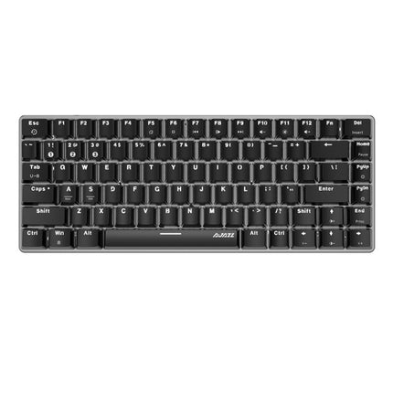 Ajazz AK33 82 Keys Bluetooth 5.0/Wired Dual Mode Red Shaft Mechanical Keyboard White Light (Black)-garmade.com