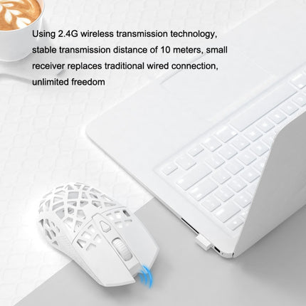 Ajazz i339Pro 7 Keys 16000DPI Wireless/Wired Dual Mode Gaming Macro Driver Mouse(White)-garmade.com