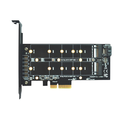 M.2 PCIe SSD Adapter Card PCIE 4x to M.2 Key M B Dual Interface Card-garmade.com