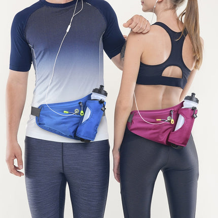 Outdoor Sports Mountaineering Water Bottle Waist Bag(Navy Blue)-garmade.com