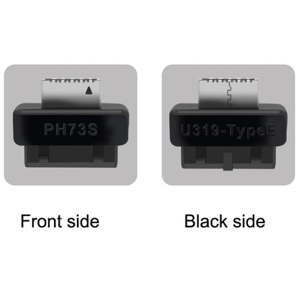 2pcs Mainboard USB3 19P/20P to TYPE-E Adapter Chassis Front TYPE-C/USB-C Plug Port(Black)-garmade.com