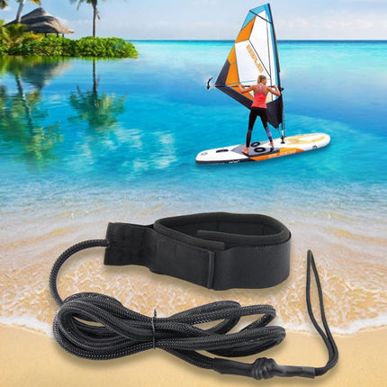Surf Foot Rope Outdoor Water Sports Paddle Board Safety Rope(Black)-garmade.com