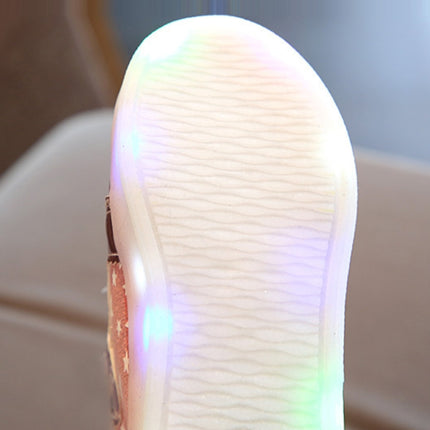 Breathable Flashing LIight Luminous Casual Boys & Girls Shoes, Size: 25(Silver)-garmade.com