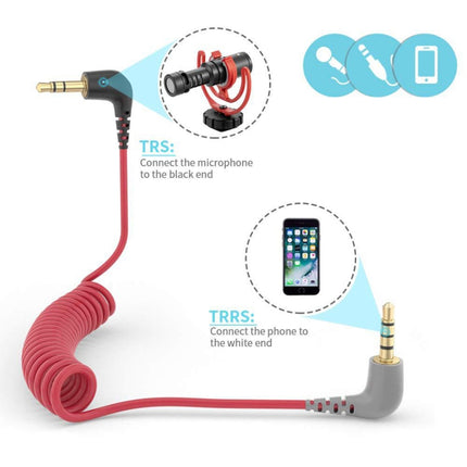 For BOYA / RODE SC7 TRS to TRRS Wireless Lavalier Microphone Cable-garmade.com