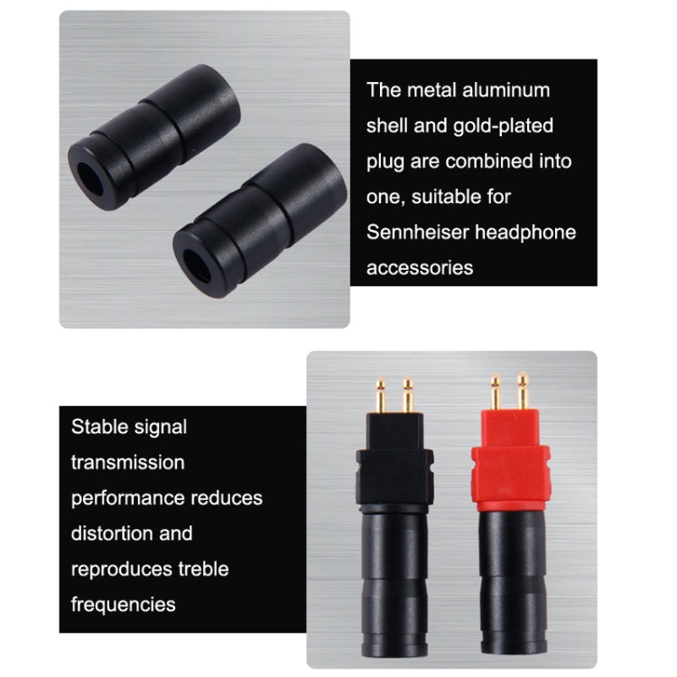 For Sennheiser HD580 / HD600 / HD650 / HD660S Headset Pins(Black)-garmade.com