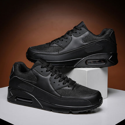 Men Sports Shoes Spring Couple Air Cushion Sneakers Casual Shoes, Size: 36(Full Black)-garmade.com