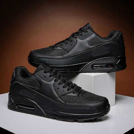 Men Sports Shoes Spring Couple Air Cushion Sneakers Casual Shoes, Size: 37(Full Black)-garmade.com