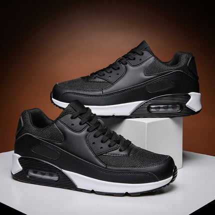 Men Sports Shoes Spring Couple Air Cushion Sneakers Casual Shoes, Size: 37(Black and White)-garmade.com