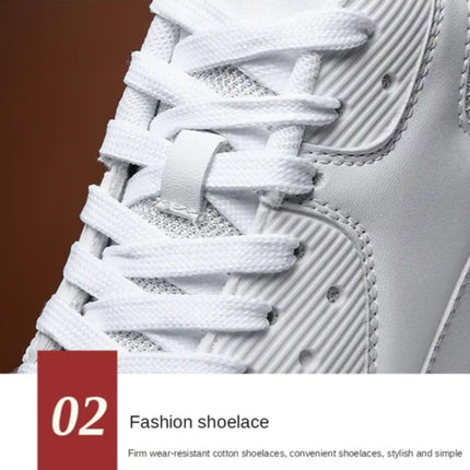 Men Sports Shoes Spring Couple Air Cushion Sneakers Casual Shoes, Size: 44(White)-garmade.com
