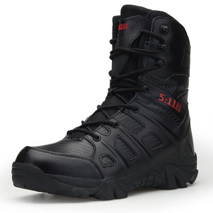 Mens Hiking Boots Comfortable Outdoor Sports Shoes Safety Work Shoes, Size: 46(Black)-garmade.com