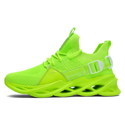 Men Light Breathable Casual Shoes Comfortable Mesh Sneakers Running Shoes, Size: 37(Green)-garmade.com