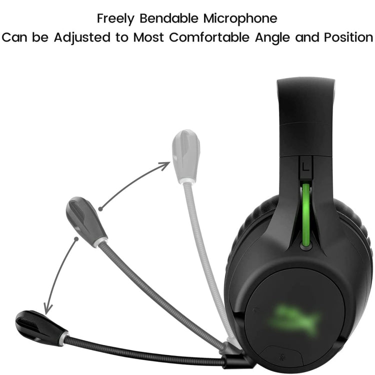 For Kingston / Flight S / Sky Arrow S Gaming Headset Noise Canceling Microphone Headset with Light Microphone(Black)-garmade.com