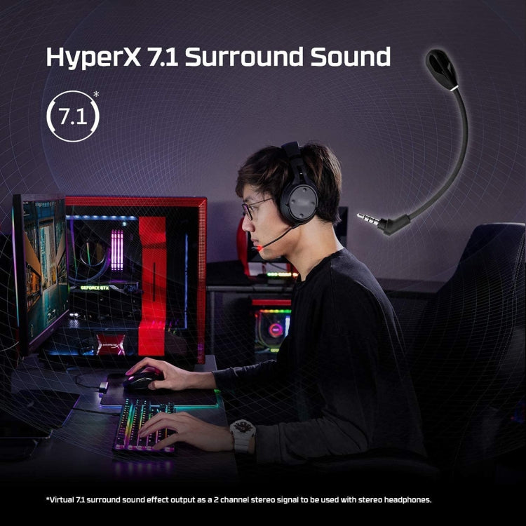 For Kingston / Flight S / Sky Arrow S Gaming Headset Noise Canceling Microphone Headset with Light Microphone(Black)-garmade.com