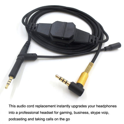 2m For BOSE 700 / QC25 / QC35 / OE2 3.5mm to 2.5mm Gaming Headset Audio Cable(Black)-garmade.com