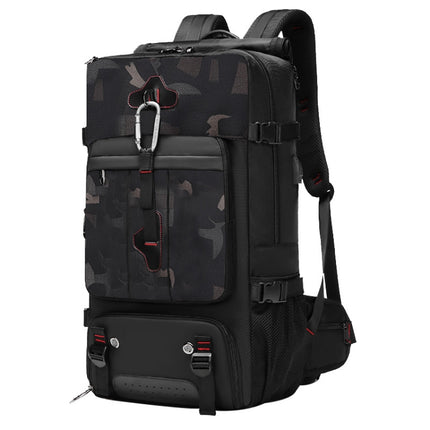 Multifunctional Large-capacity Waterproof Outdoor Mountaineering Backpack with USB Port(Camouflage)-garmade.com