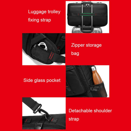 Multifunctional Large-capacity Waterproof Outdoor Mountaineering Backpack with USB Port(Blue)-garmade.com