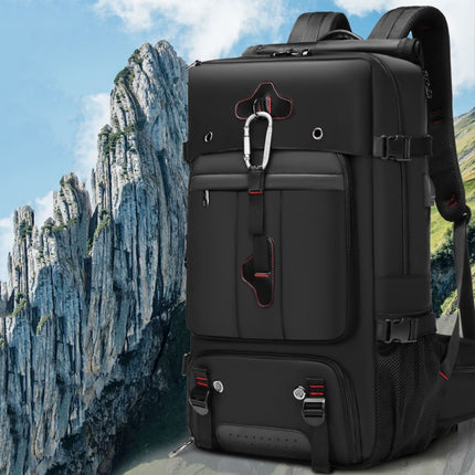 Multifunctional Large-capacity Waterproof Outdoor Mountaineering Backpack with USB Port(Camouflage)-garmade.com