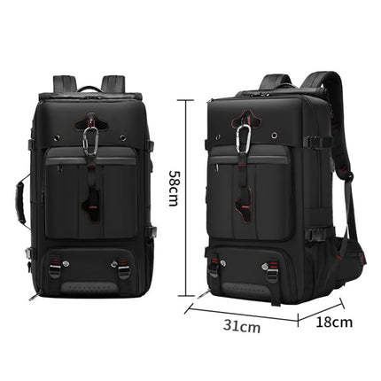 Multifunctional Large-capacity Waterproof Outdoor Mountaineering Backpack with USB Port(Green)-garmade.com
