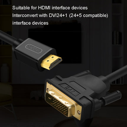 VEGGIEG HDMI To DVI Computer TV HD Monitor Converter Cable Can Interchangeable, Length: 1m-garmade.com